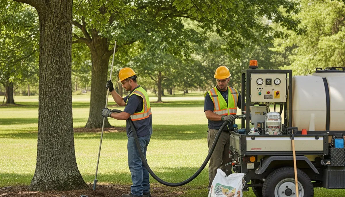 Tree fertilizing service in Troy, NY helping keep trees healthy and strong