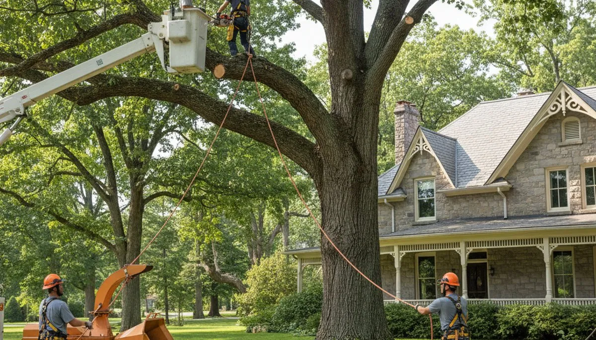 Tree service crew in Troy, NY providing professional tree removal and trimming services