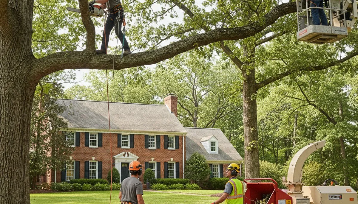Tree service crew in Troy, NY providing professional tree trimming and removal services
