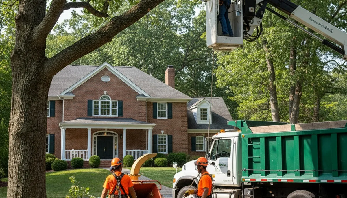 Tree service crew in Troy, NY providing professional tree removal and trimming services
