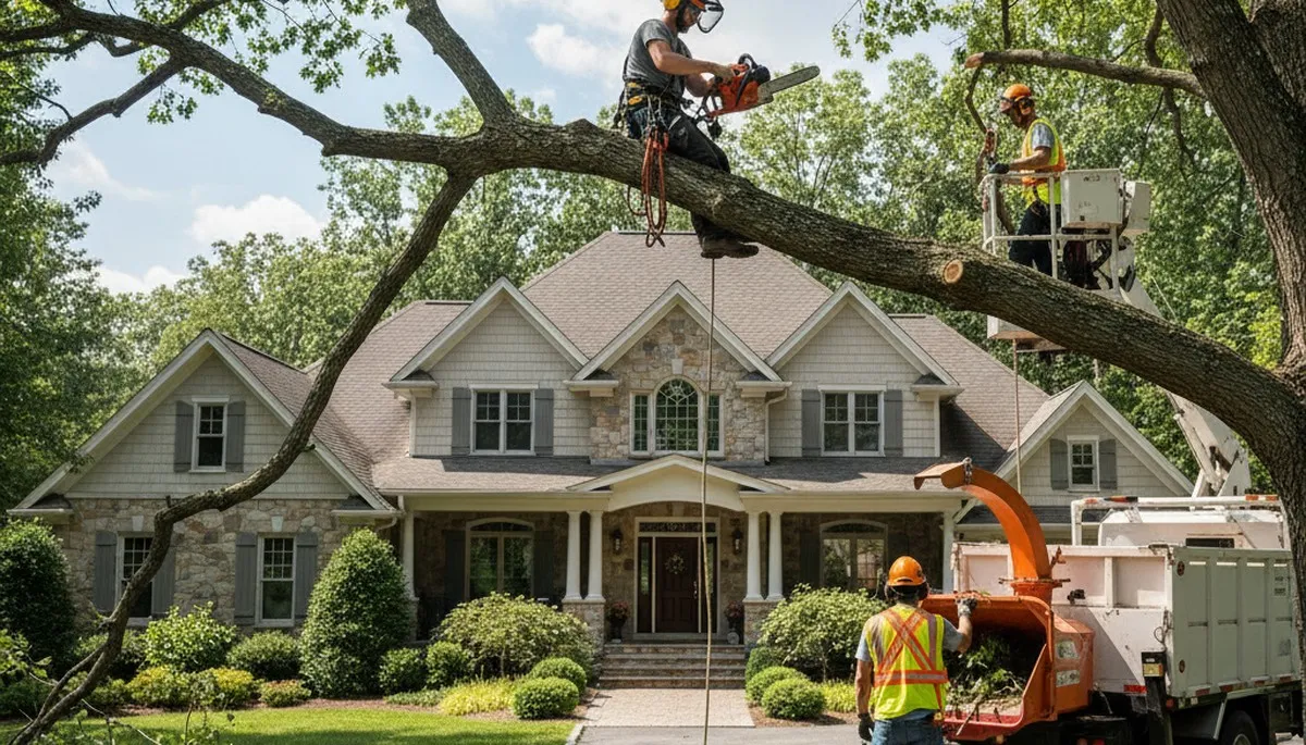 Tree service crew providing professional tree care in Troy, NY