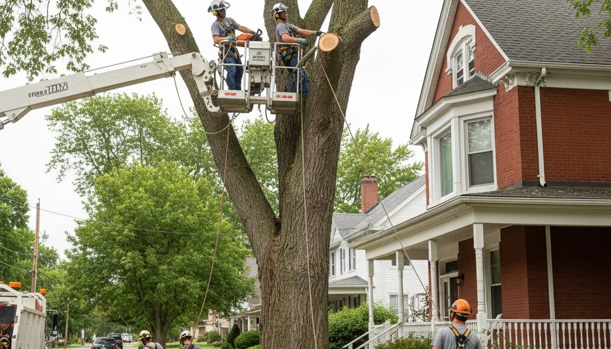 Tree service crew in Troy, NY performing professional tree removal and trimming