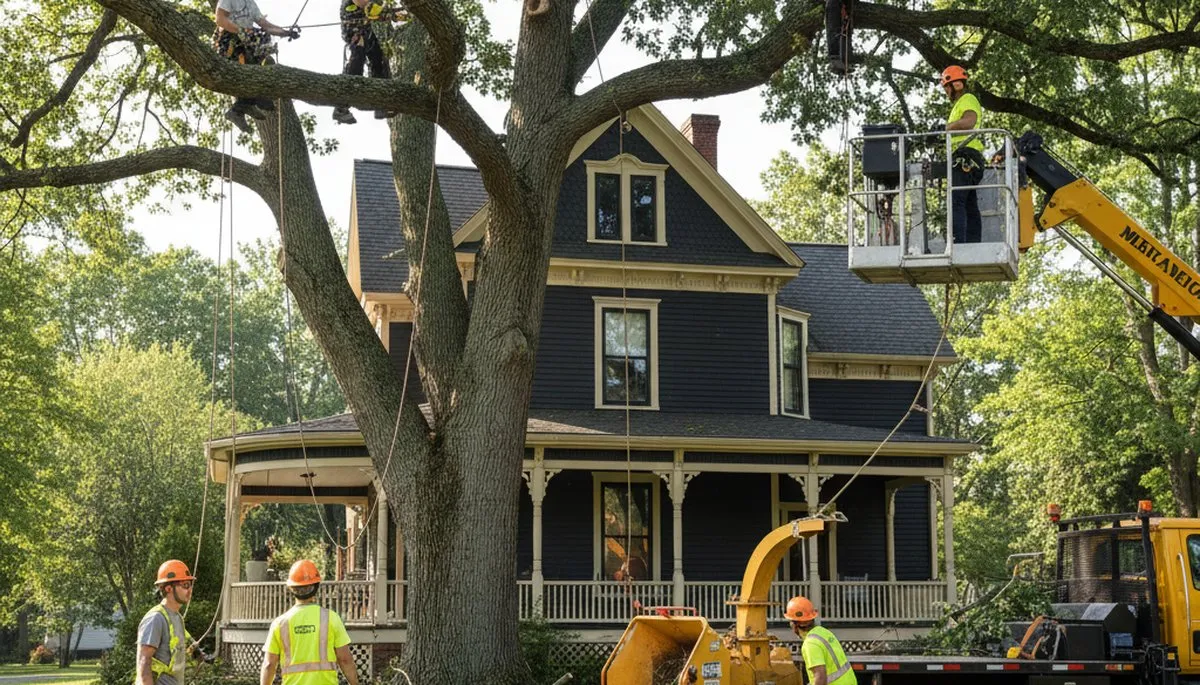 Tree service crew in Troy, NY providing professional tree trimming and removal services