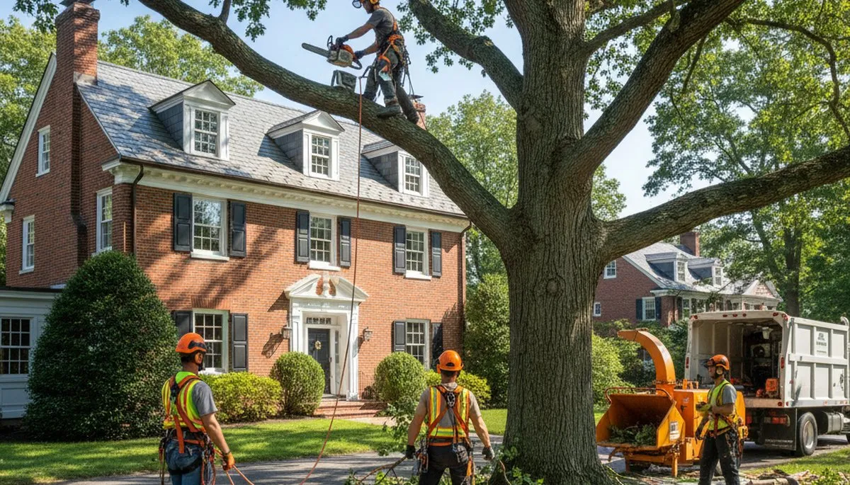 Tree service crew in Troy, NY providing professional tree removal and pruning services