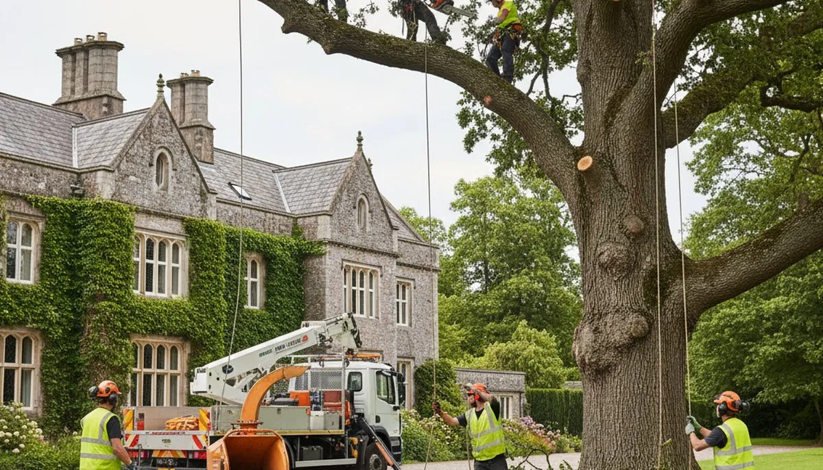 Tree service crew in Troy, NY providing professional tree removal and trimming for local properties