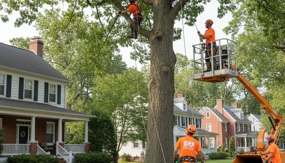 Tree service crew in Troy, NY handling professional tree trimming and removal services
